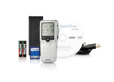 Philips LFH9380 Pocket Memo Digital Dictation Recorder with 4 Position Slide Switch Operation