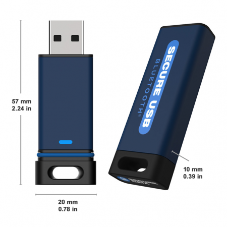 SecureData SU-BT-BU-32 SecureUSB BT 32GB 256-bit Hardware Encrypted USB 3.0 Flash Drive - FIPS Compliant - Secure Wireless Unlock via Mobile App