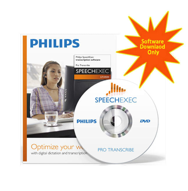 Philips 367188 Philips SpeechExec Pro Transcription Software with Speech Recognition Module Electronic Download