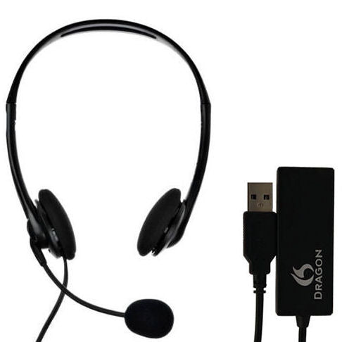 Nuance HS-GEN-C-USB Dragon Stereo Communication Headset with Vansonic USB Adapter