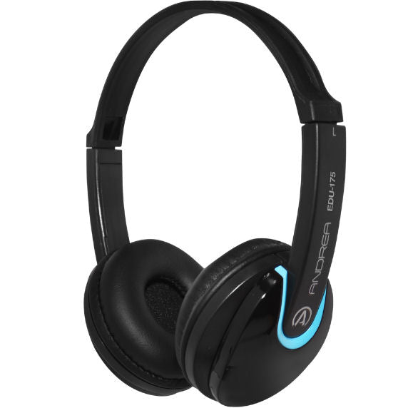 Andrea Communications C1-1030100-1 (EDU-175) On-Ear Stereo Headphones
