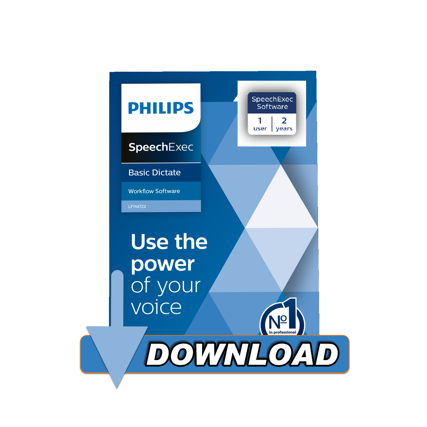 Philips LFH4712/30 SpeechExec Dictate 2 year Subscription Software Version 12 Electronic Download