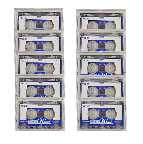 VEC MC-30 30 Minute Microcassettes - 10 Pack