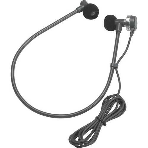 VEC DH-50-AM Under Chin U Style Dynamic Earphones with Norcom 3 prong end