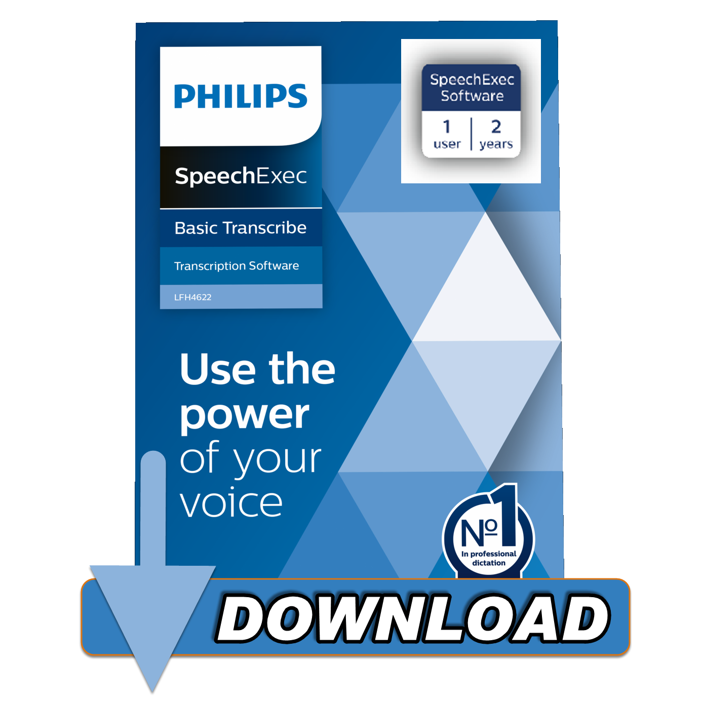 Philips LFH4611/10 SpeechExec Transcribe Software 1 year Extension for Existing Subscription Version 12 Electronic Download