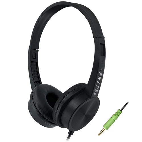 Andrea Communications C1-1034700-1 (AC-125) On-Ear Stereo Headphones with 3.5mm plug