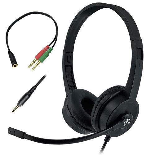 Andrea Communications C1-1034800-1 (AC-155) On-Ear Stereo Mobile Headset with 3.5mm TRRS Mobile plug, and C-200 Adapter