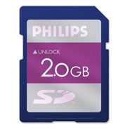 Philips LFH9002 2GB High-speed Standard SD Card for Digital Pocket Memos and Desktops