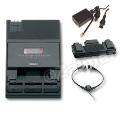 Philips LFH 725/P52 Desktop 725 Analog Mini Cassette Transcription Package with Headset, Foot Control & Telephone Adapter