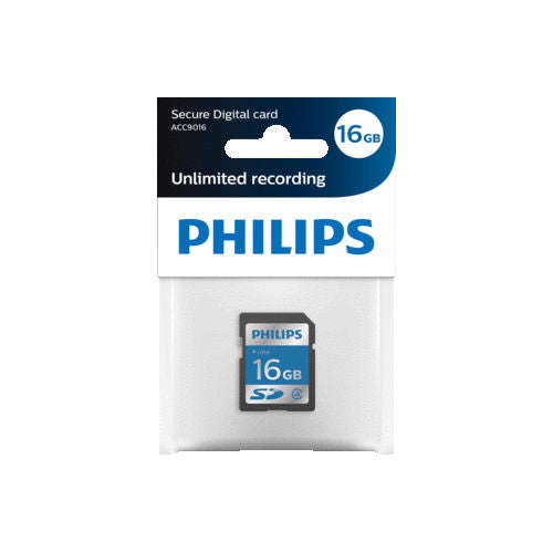 Philips ACC9016/10 16GB SDHC Memory Card for Digital Pocket Memo - 10 Pack