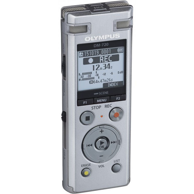 Olympus DM-720 4 GB Expandable Digital Voice Recorder with Tresmic 3 Microphone