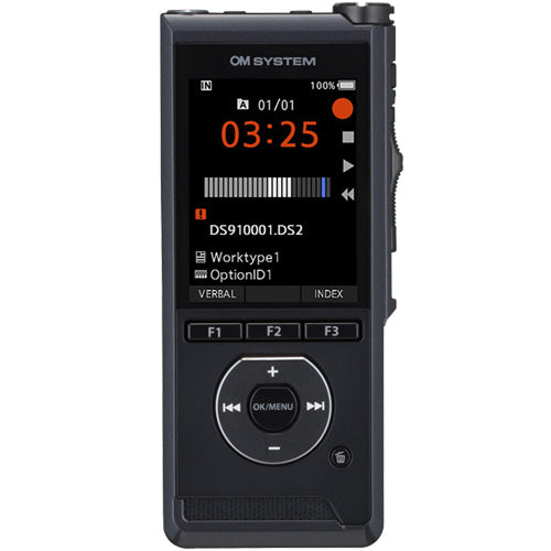 OM System DS-9100 Professional Dictation Recorder with 12 Month Subscription License to ODMS Cloud