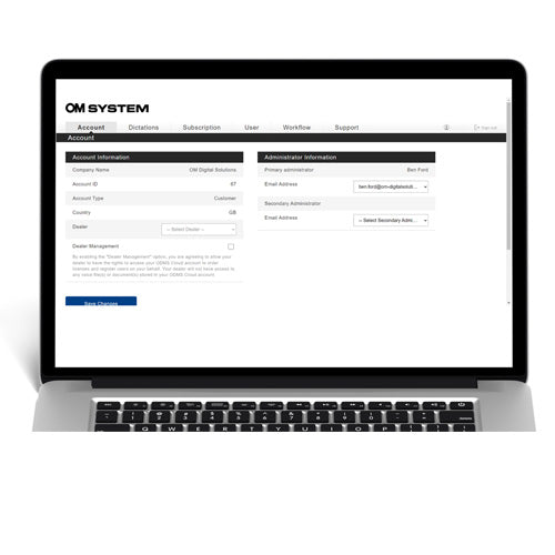OM System ODMS-CLOUD 12 Month Subscription License for Author or Typist