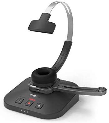 Philips PSM6500/00 SpeechOne Wireless Dictation Headset, Docking Station, Status Light, Remote Control and ACC4100 AirBridge Wireless Receiver