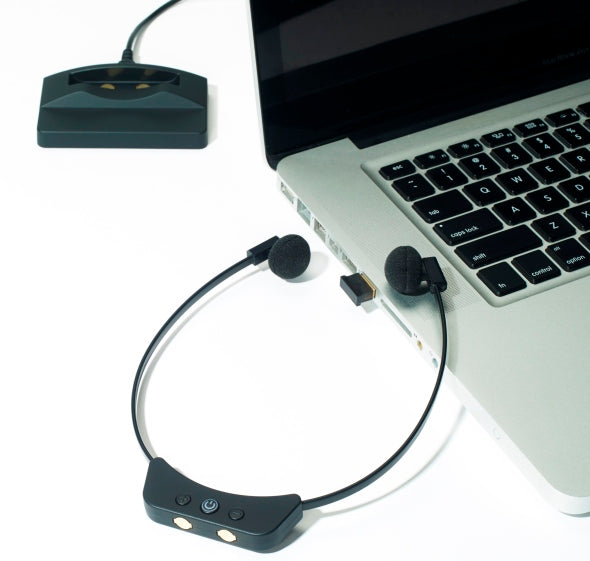 SPECTRA SP-300BT Wireless Transcription Headset With Microphone