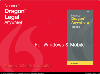 Nuance Dragon Legal Anywhere, Cloud Hosted Service 1 Year Term