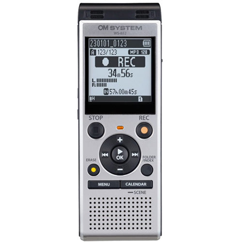 OM System WS-882 4GB Expandable Digital Voice Recorder with Large LCD Screen and Speaker