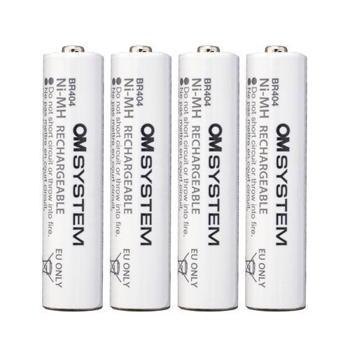 OM System OM-BR404 AAA 1.2V Nickel-Metal Hydride Rechargeable Batteries - 4 Pack
