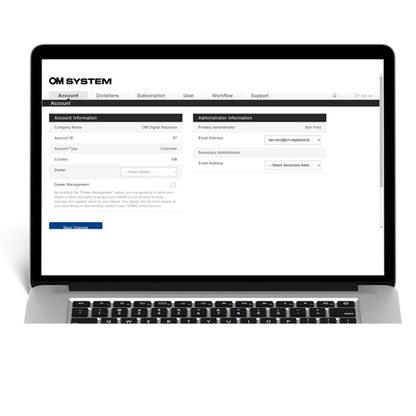 OM System ODMS-CLOUD 12 Month Subscription License for Author or Typist