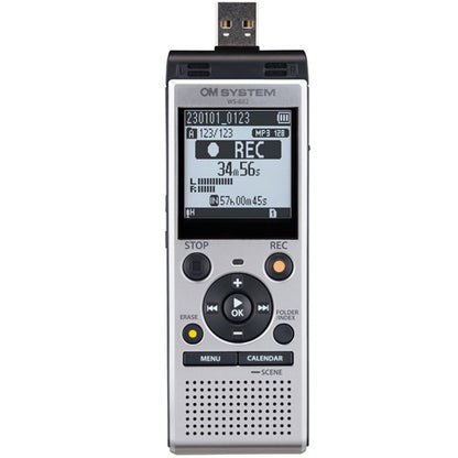 OM System WS-882 4GB Expandable Digital Voice Recorder with Large LCD Screen and Speaker